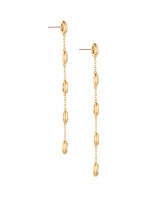 Multi-Crystal Teardrop Earrings in 18K Gold Plating