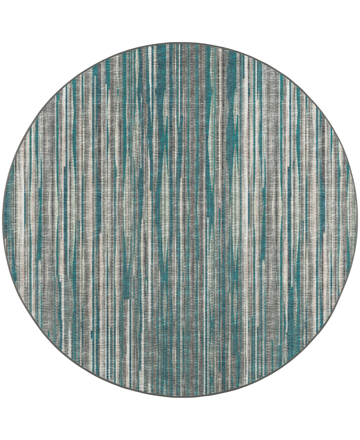 D Style Sutter Stt-1 6' X 6' Round Area Rug In Teal