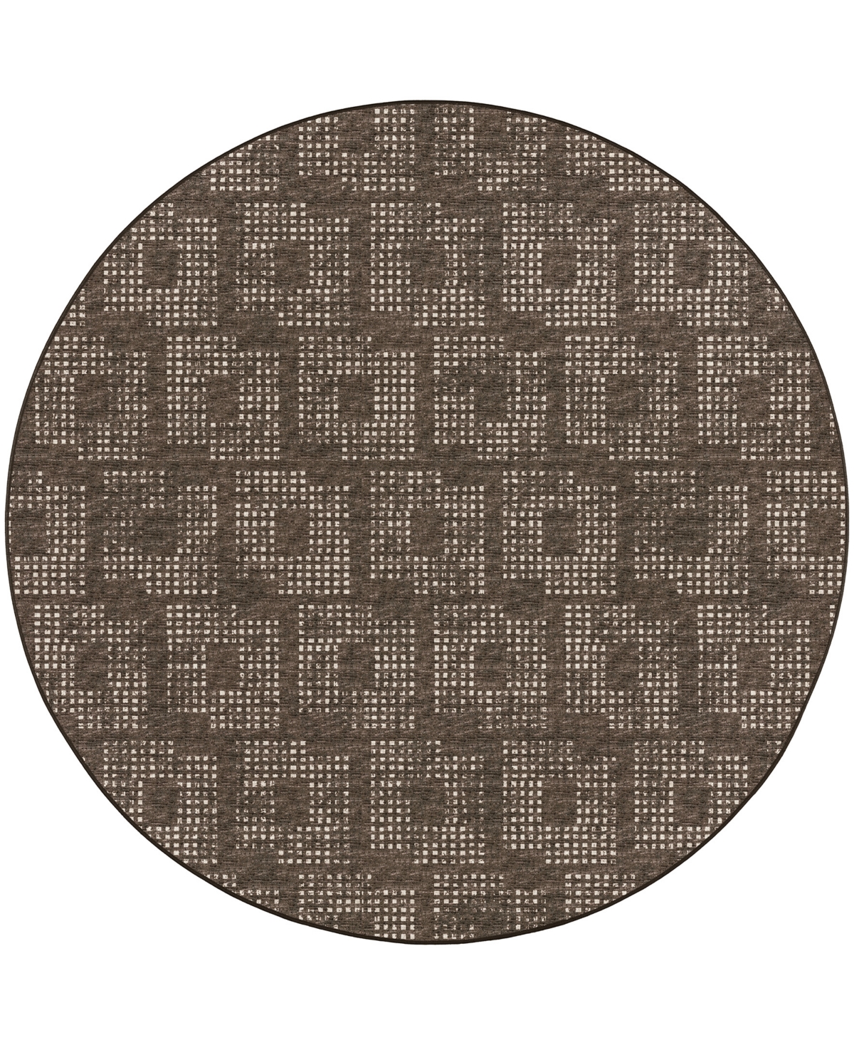 D Style Delano Da1 6' X 6' Round Area Rug In Chocolate