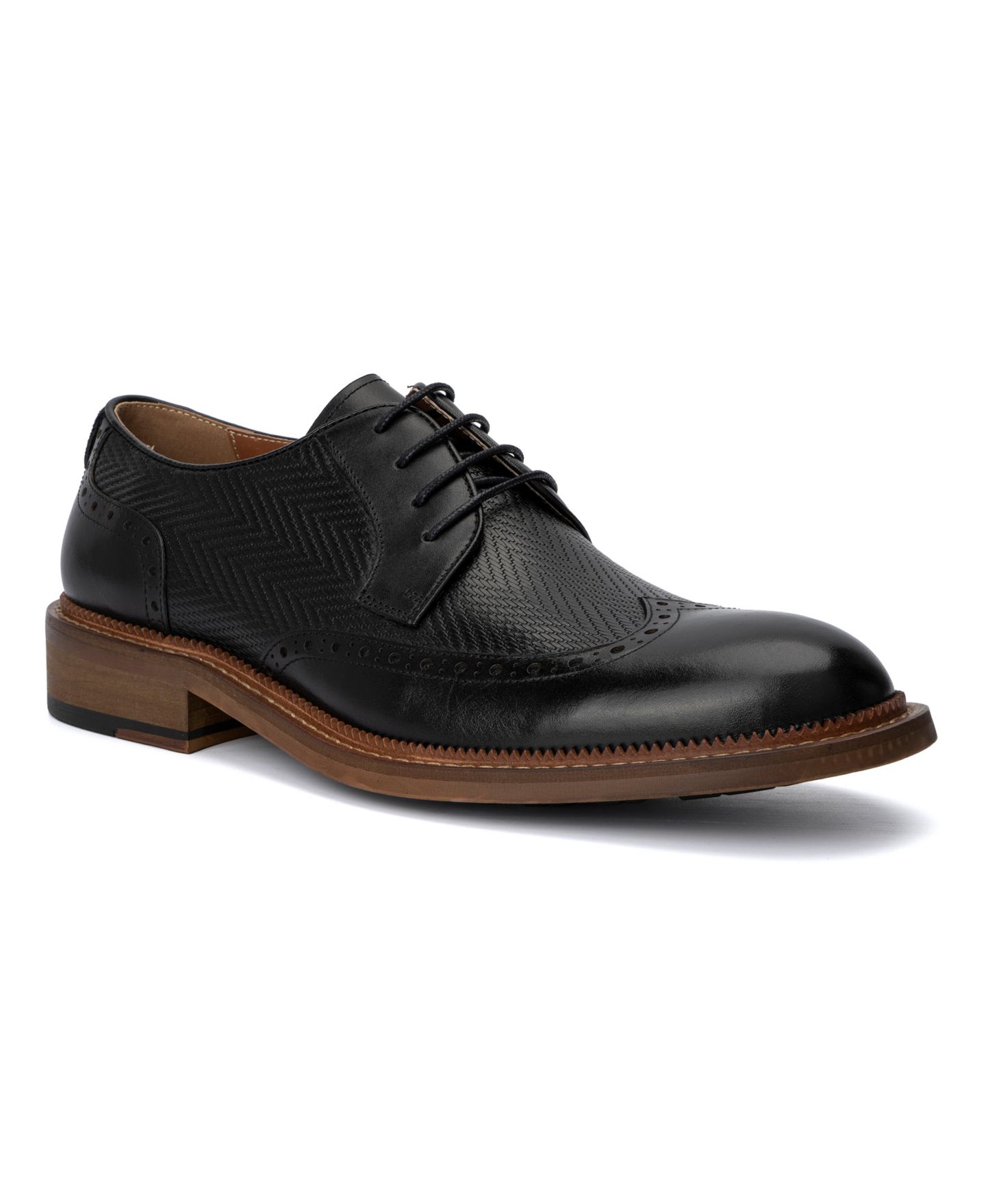 Обувь Vintage Foundry Co Men's Clark Lace-Up Oxfords, цвет: Чёрный — фото 1