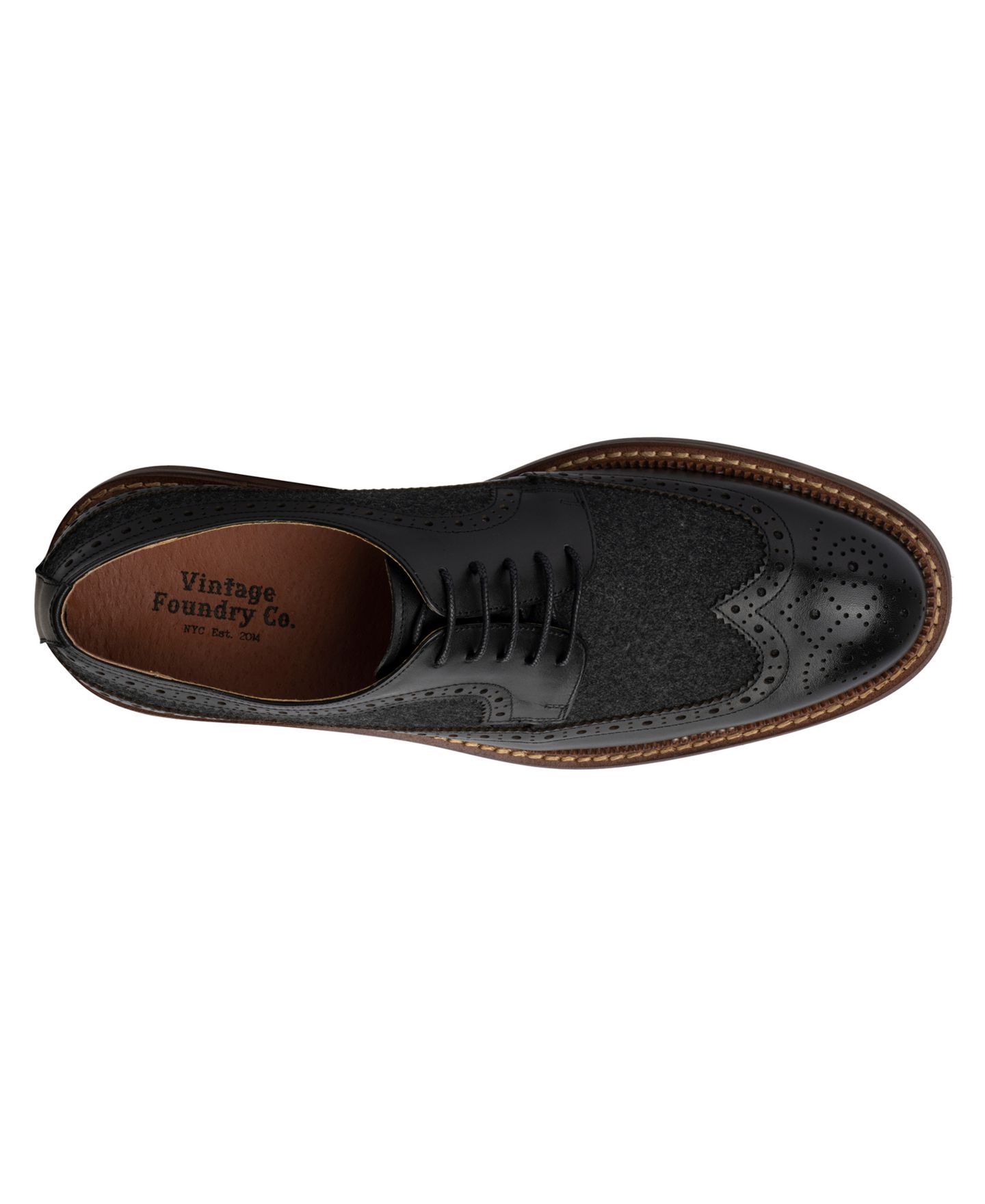 Мужские туфли Vintage Foundry Co Garret Lace-Up Oxfords, цвет: Чёрный — фото 5