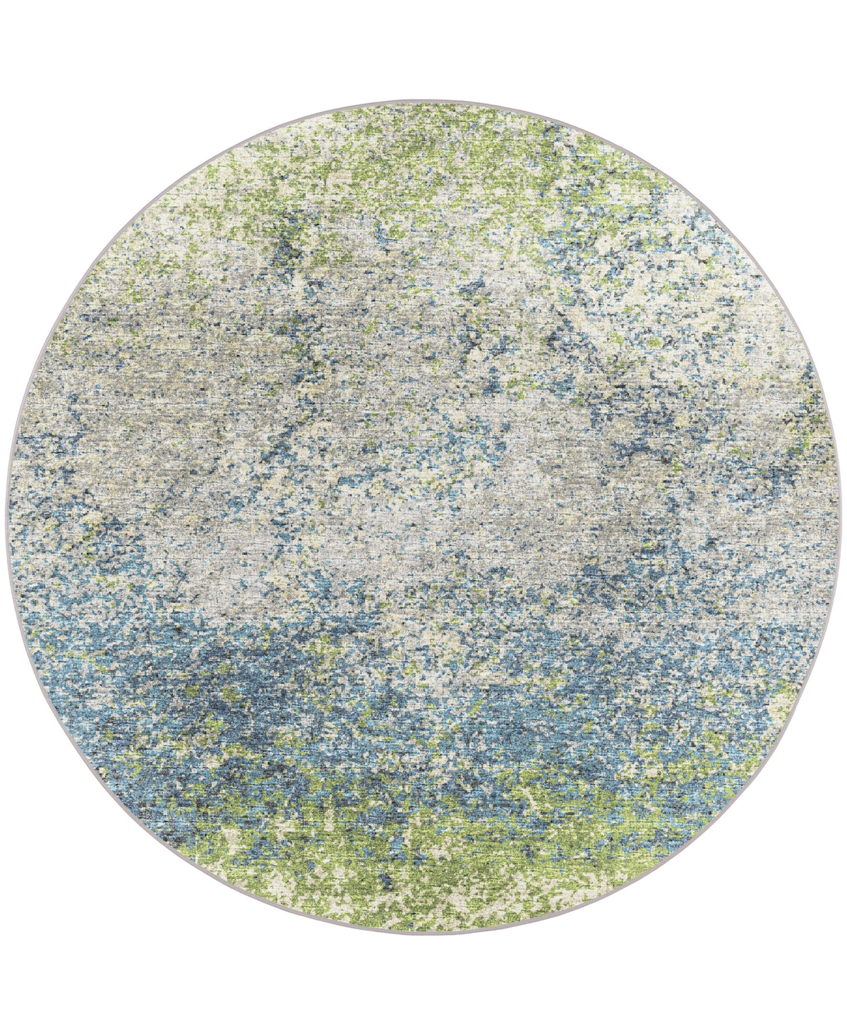 D Style Briggs Brg-3 8' x 8' Round Area Rug - Moss