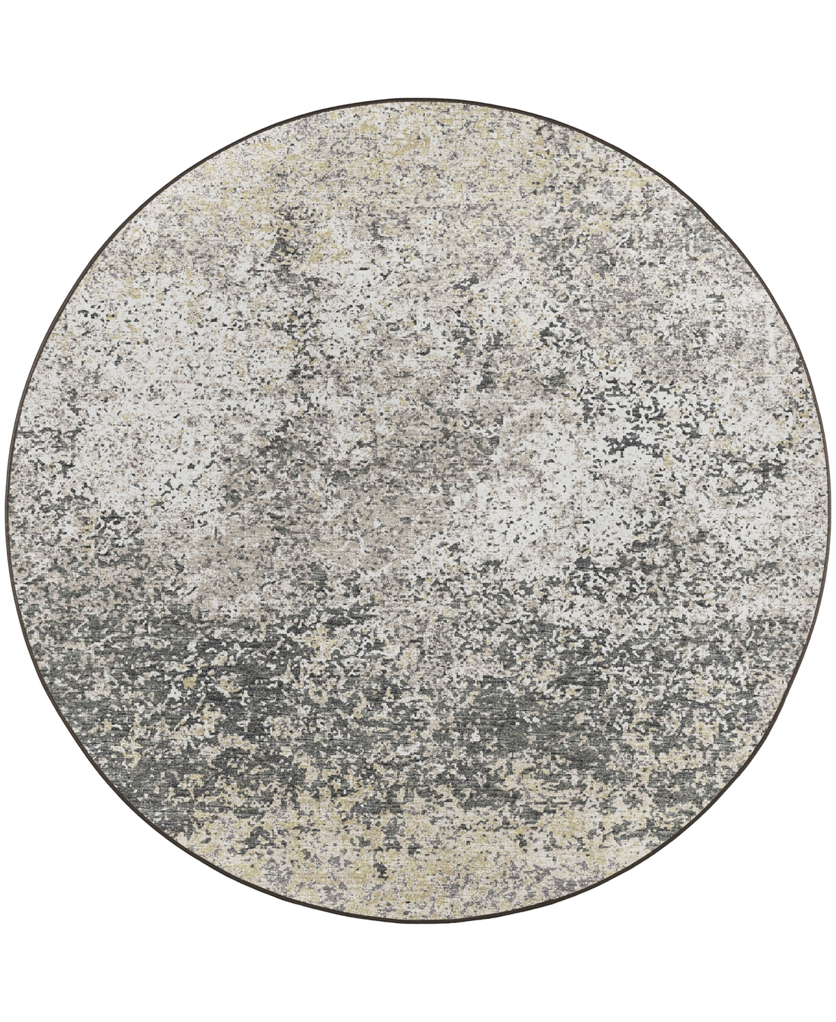 D Style Briggs Brg-3 8' x 8' Round Area Rug - Slate