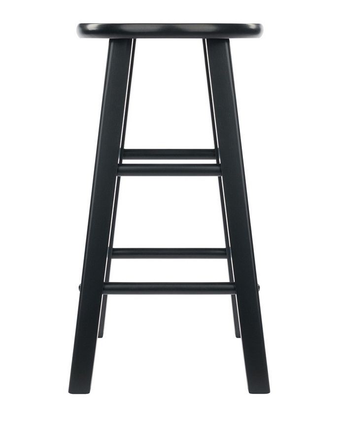 Winsome Element 2-Piece Counter Stool Set - 24 Inch Height, Oyster Gray, Solid Wood - View #10