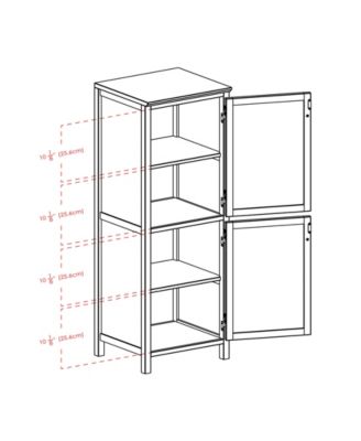 Brooke Jelly 47.44" Wood 2-Section Cupboard
