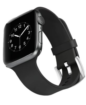 Black Smooth Silicone Band designed for Apple Watch&reg; 42mm (Series 10) & 38/40/41mm