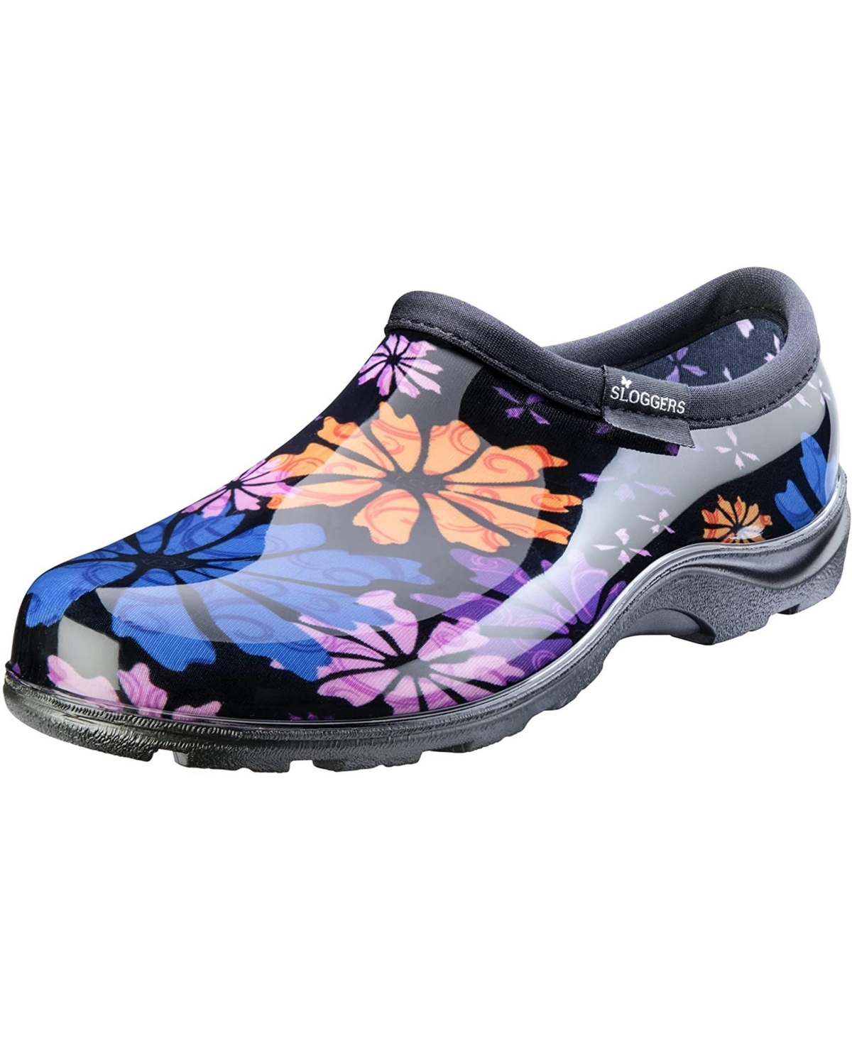 Womens Rain and Garden Shoes, Flower Power Print, Size 7 - Multi