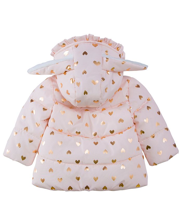 Rokka&Rolla Baby Girls' Soft Fleece Lined Puffer Jacket Winter Coat