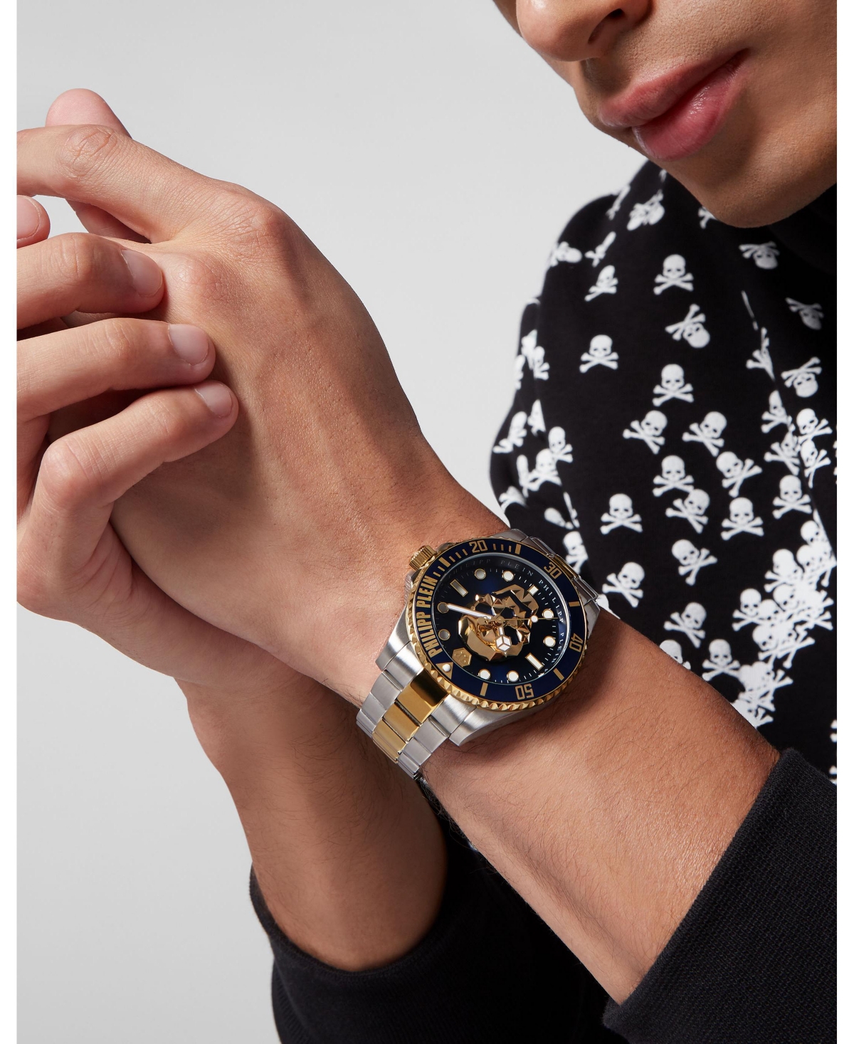 Philipp Plein Men's The $kullStainless Steel Bracelet Watch 44mm - Two Tone