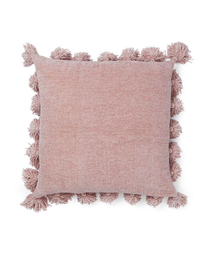 Chenille knit tassel store pillow