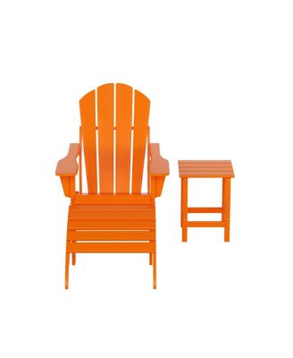 Adirondack Folding Chair with Ottoman and Side Table Set