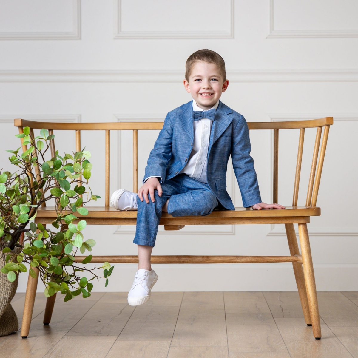 Hope & Henry Toddler Boys Chambray Suit Pant