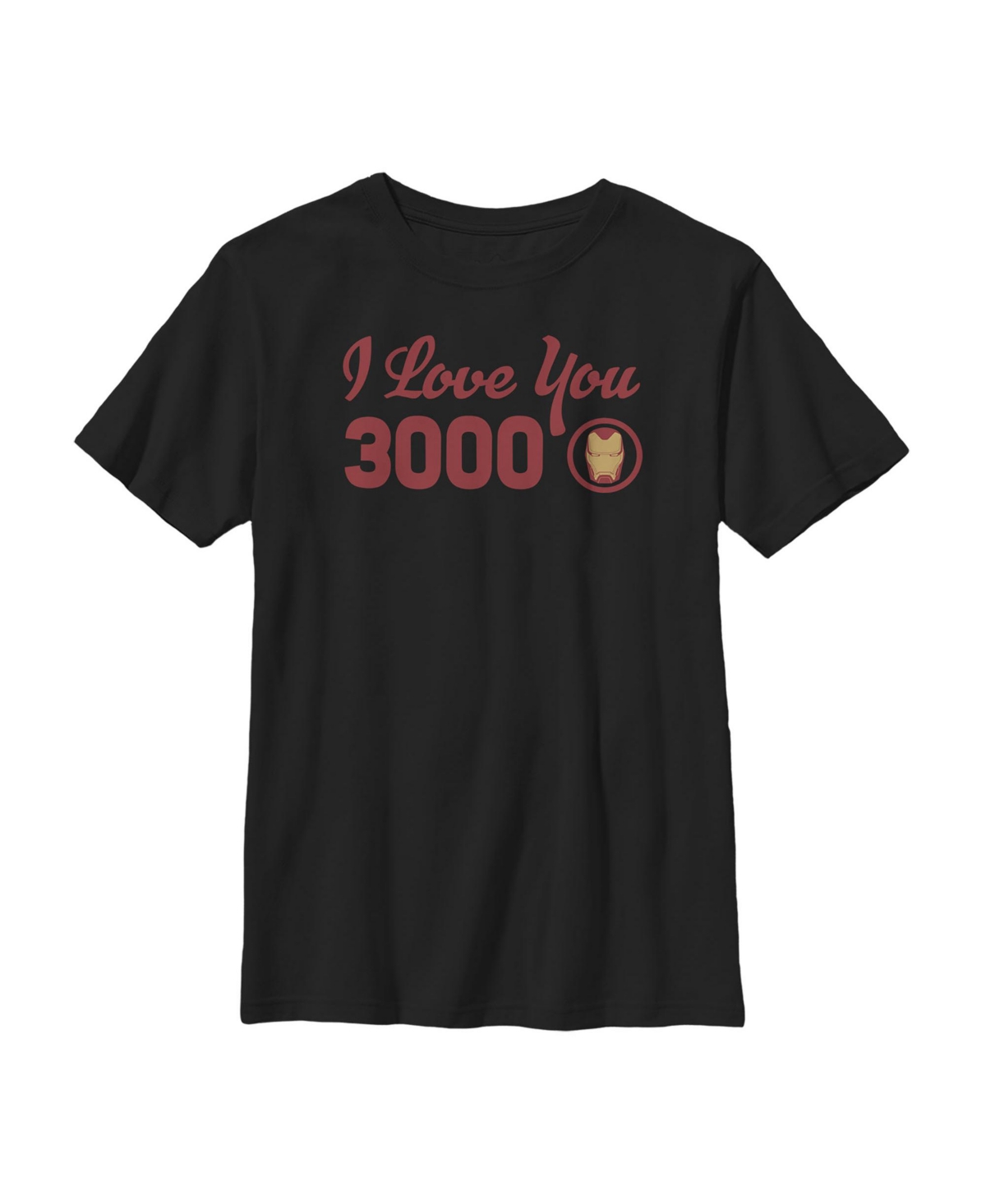 Marvel Boy's  Iron Man Love 3000 Forever Child T-shirt In Black