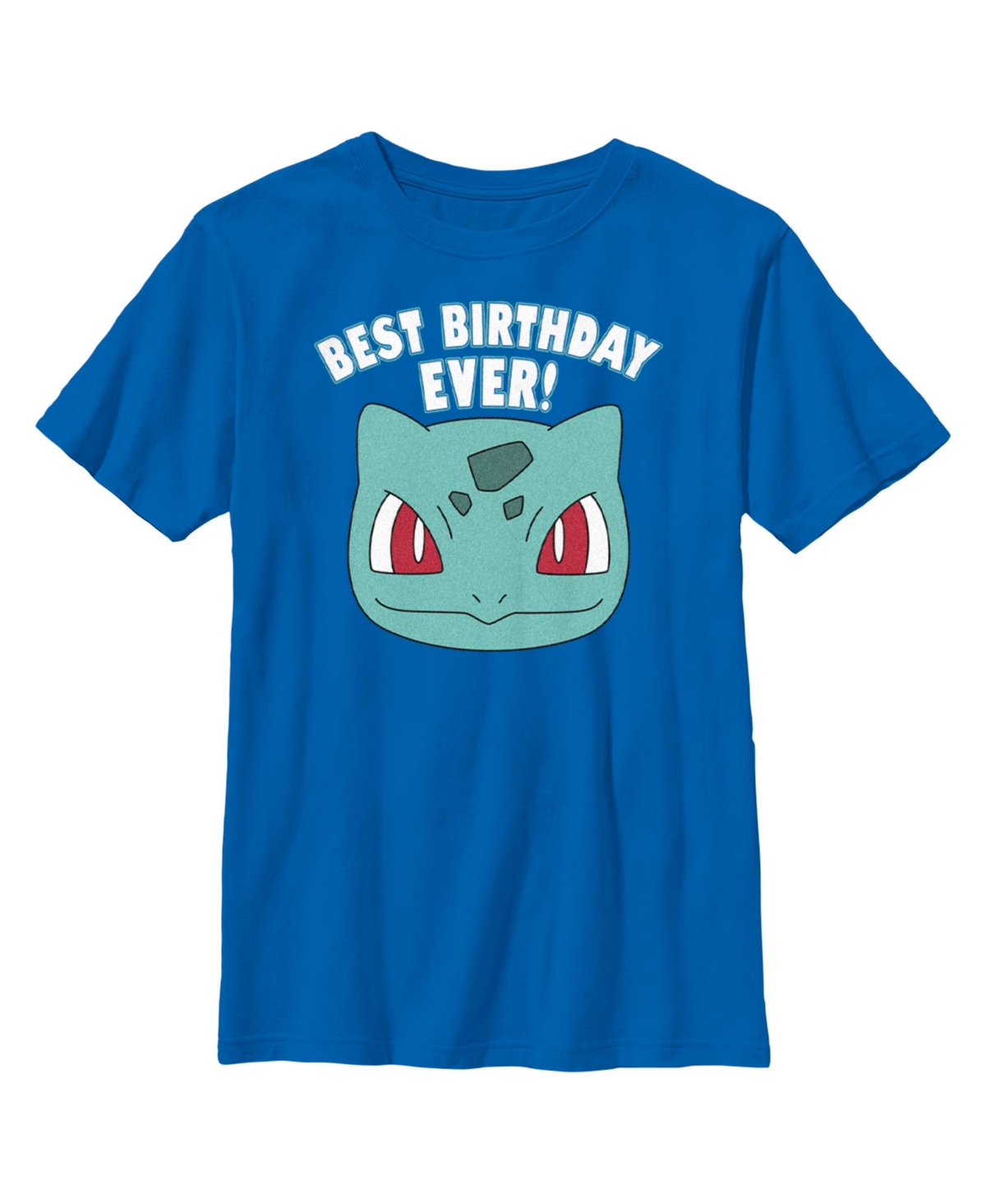 Nintendo Boy's Pokemon Bulbasaur Best Birthday Ever Child T-shirt In Royal Blue