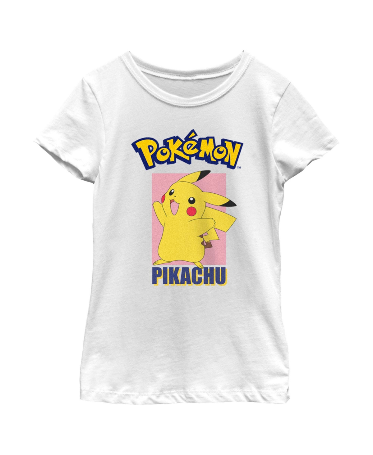 Nintendo Kids' Girl's Pokemon Pikachu Dancing Portrait Child T-shirt In White