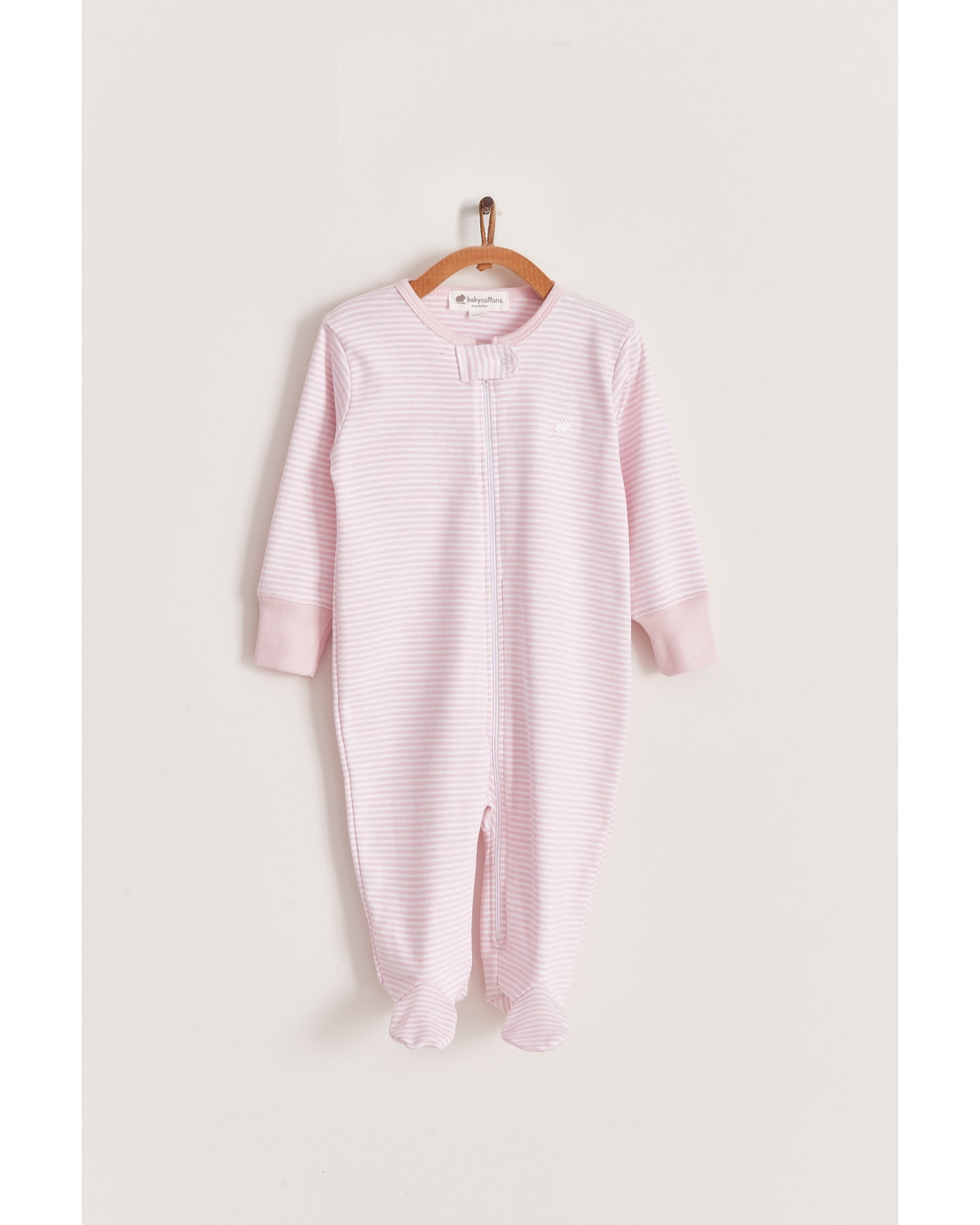 Babycottons Kids'  Girls Premium Softest Peruvian Pima Cotton In The Woods Pink Zipper Footed Pajama For In
