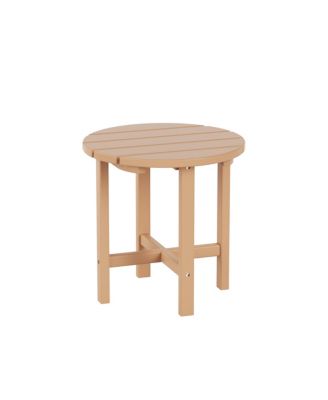 All-Weather Outdoor Patio Round Poly Adirondack Side Table