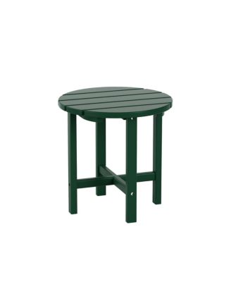 All-Weather Outdoor Patio Round Poly Adirondack Side Table