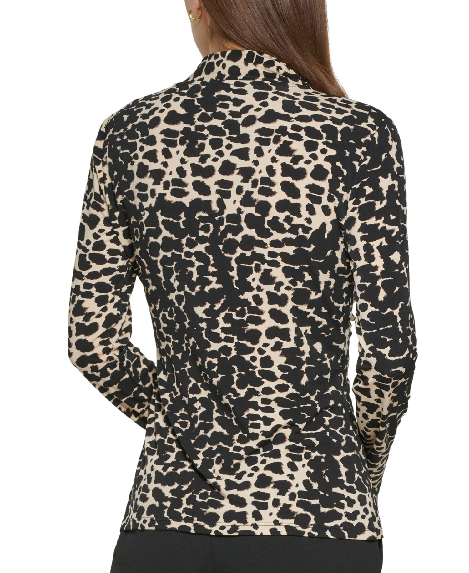 Petite Printed Surplice Top