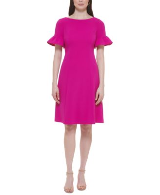 Jessica Howard Petite Flutter-Sleeve Fit Flare Dress Macy's