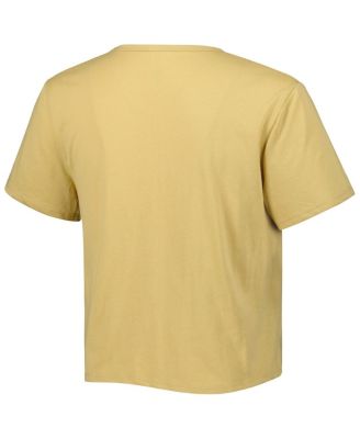 Women's Tan Georgia Bulldogs Core Fashion Cropped T-shirt