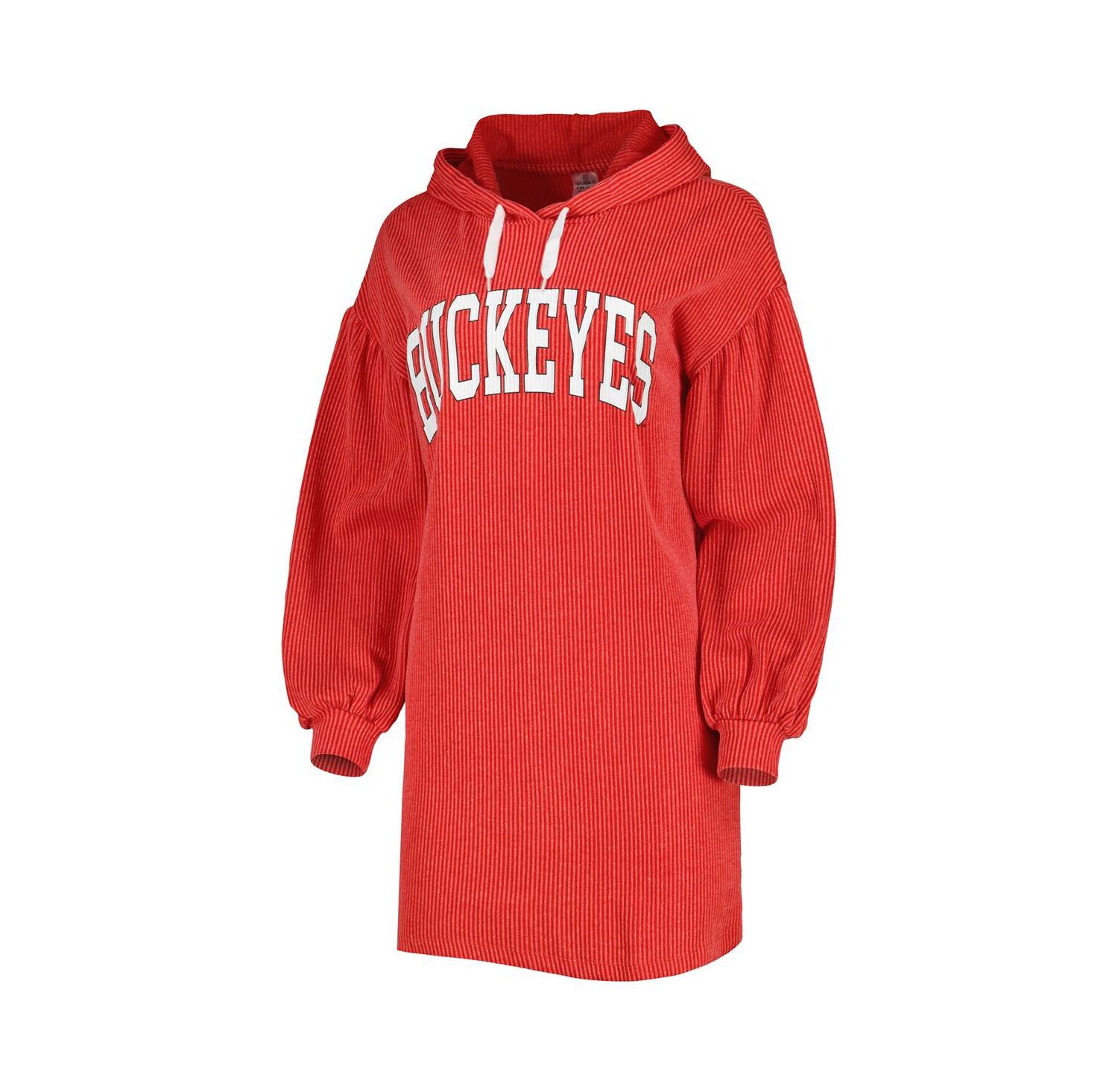 Women's Scarlet Ohio State Buckeyes Game Winner Vintage-Like Wash Tri-Blend Dress
