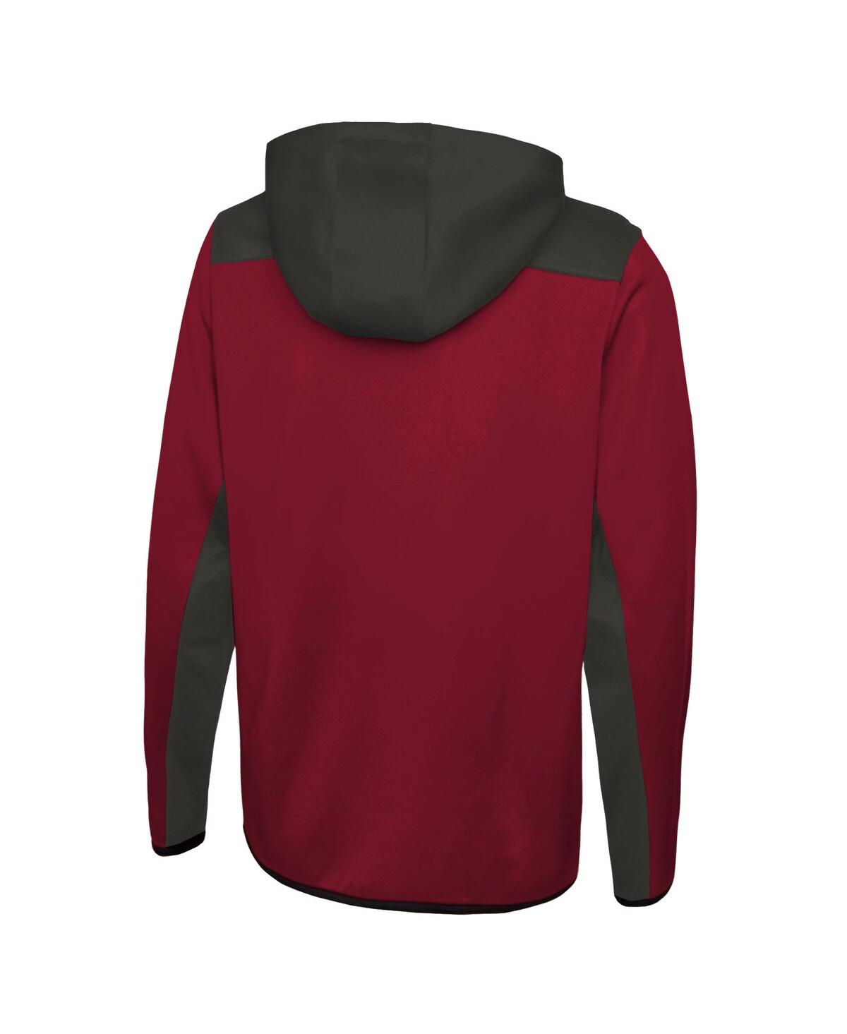 NEW ERA MEN'S NEW ERA RED TAMPA BAY BUCCANEERS COMBINE AUTHENTIC HARD HITTER PULLOVER HOODIE 