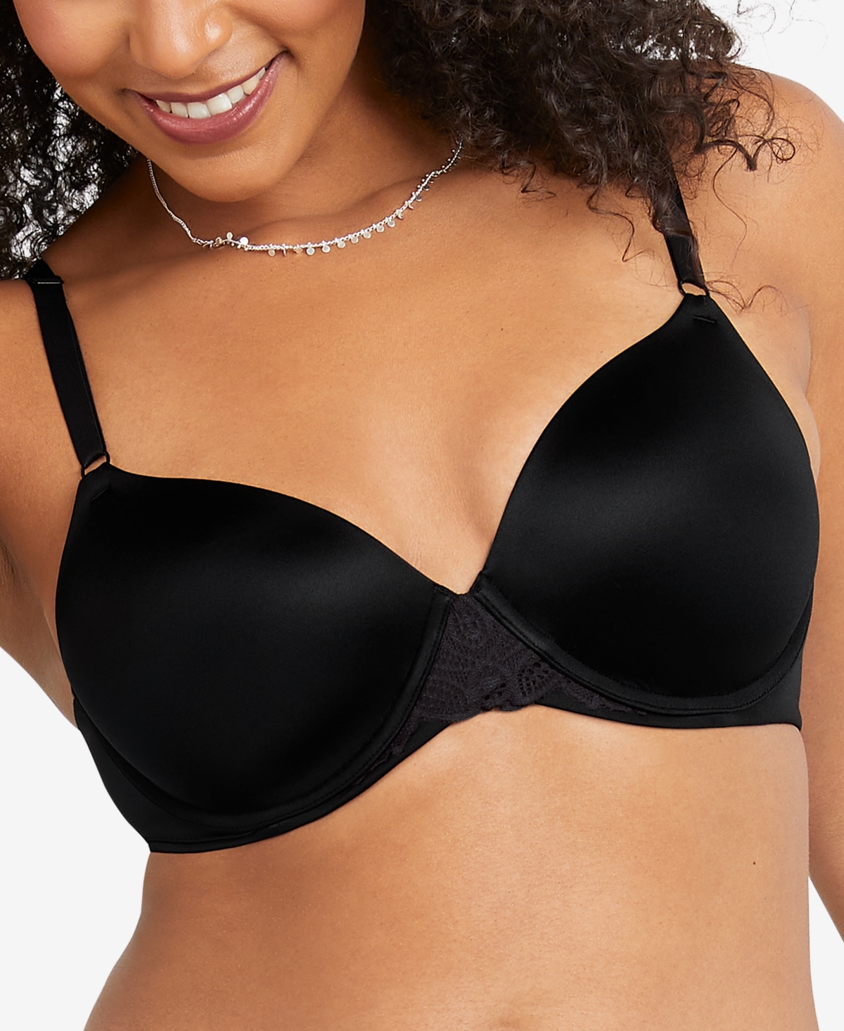 Maidenform One Fab Fit 2.0 T-shirt Shaping Underwire Bra Dm7543 In Black  Lace | ModeSens