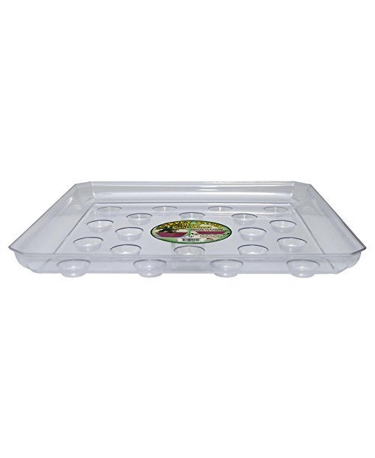 Heavy Gauge Footed Square Carpet Saver Saucer, 14-Inch, Clear - Clear