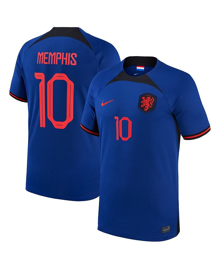 Nike Men's Memphis Depay Blue Netherlands National Team 2022/23 Away ...