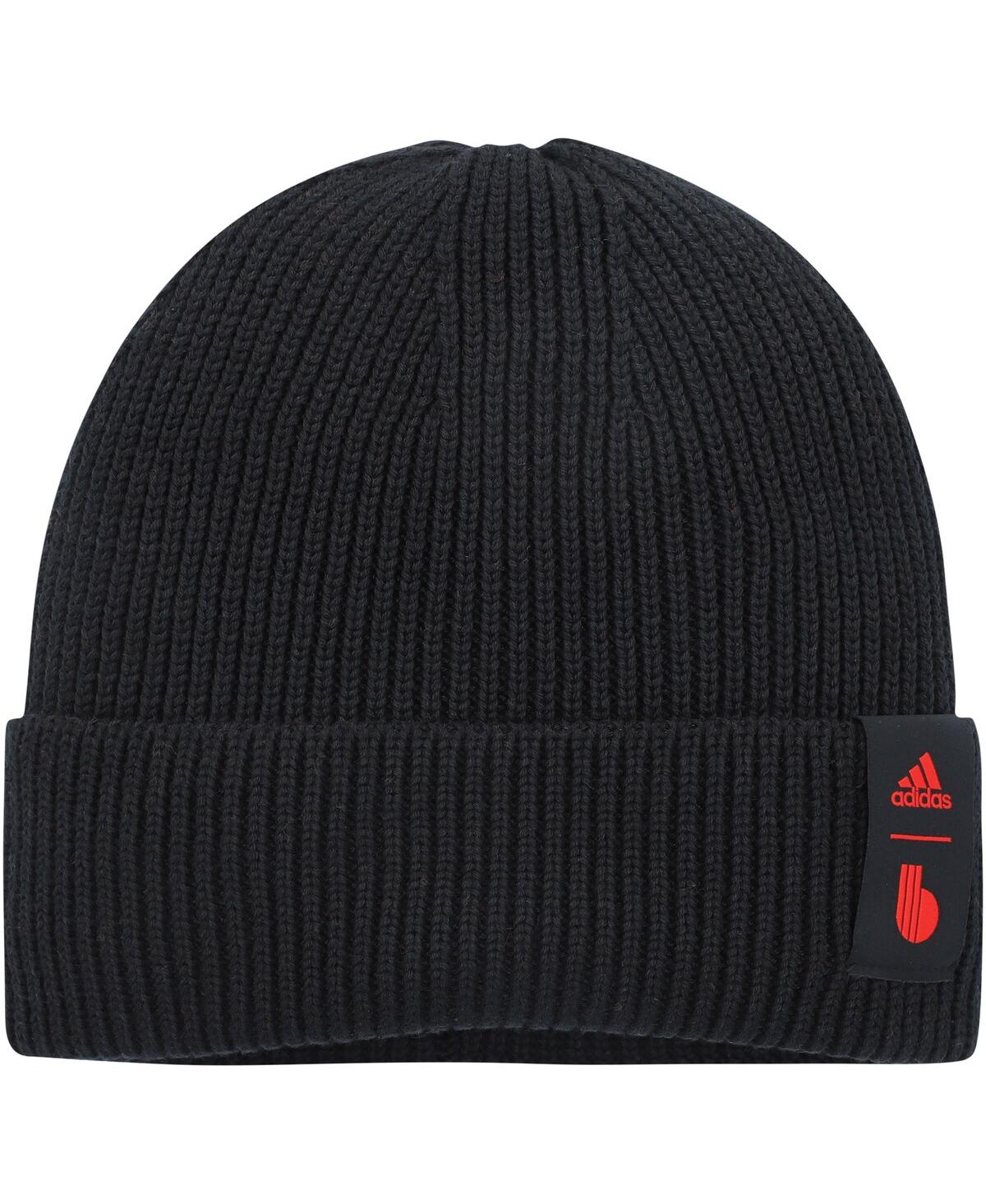Shop Adidas Originals Men's Adidas Black Belgium National Team Woolie Cuffed Knit Hat