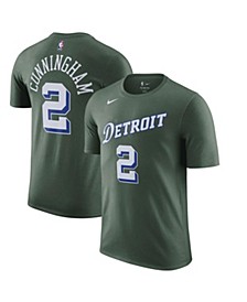 Men's Cade Cunningham Green Detroit Pistons 2022/23 City Edition Name and Number T-shirt