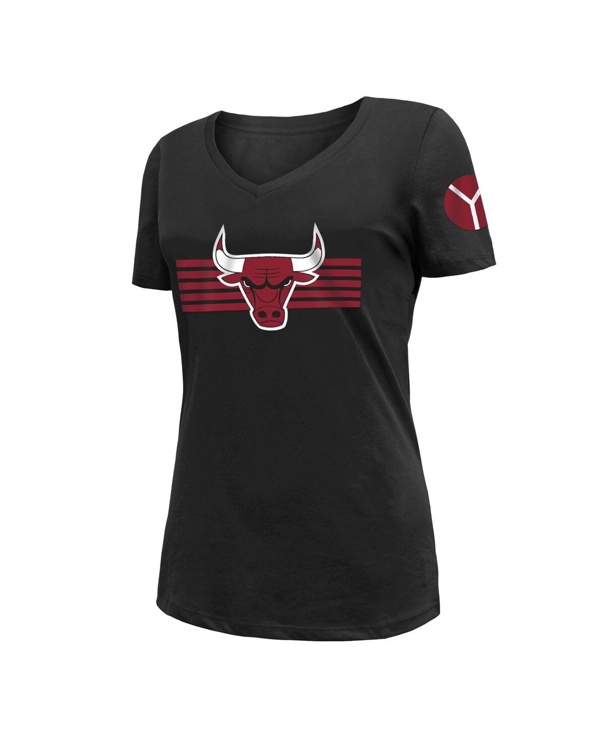Shop New Era Women's  Black Chicago Bulls 2022/23 City Edition V-neck T-shirt