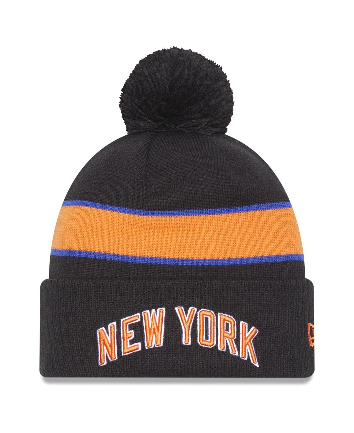 Shop New Era Men's  Gray New York Knicks 2022/23 City Edition Official Cuffed Pom Knit Hat