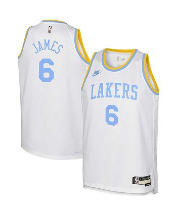 Nike Big Boys LeBron James White Los Angeles Lakers 2022/23 Swingman ...