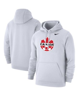 Men's White Canada Soccer Club Primary Pullover Hoodie