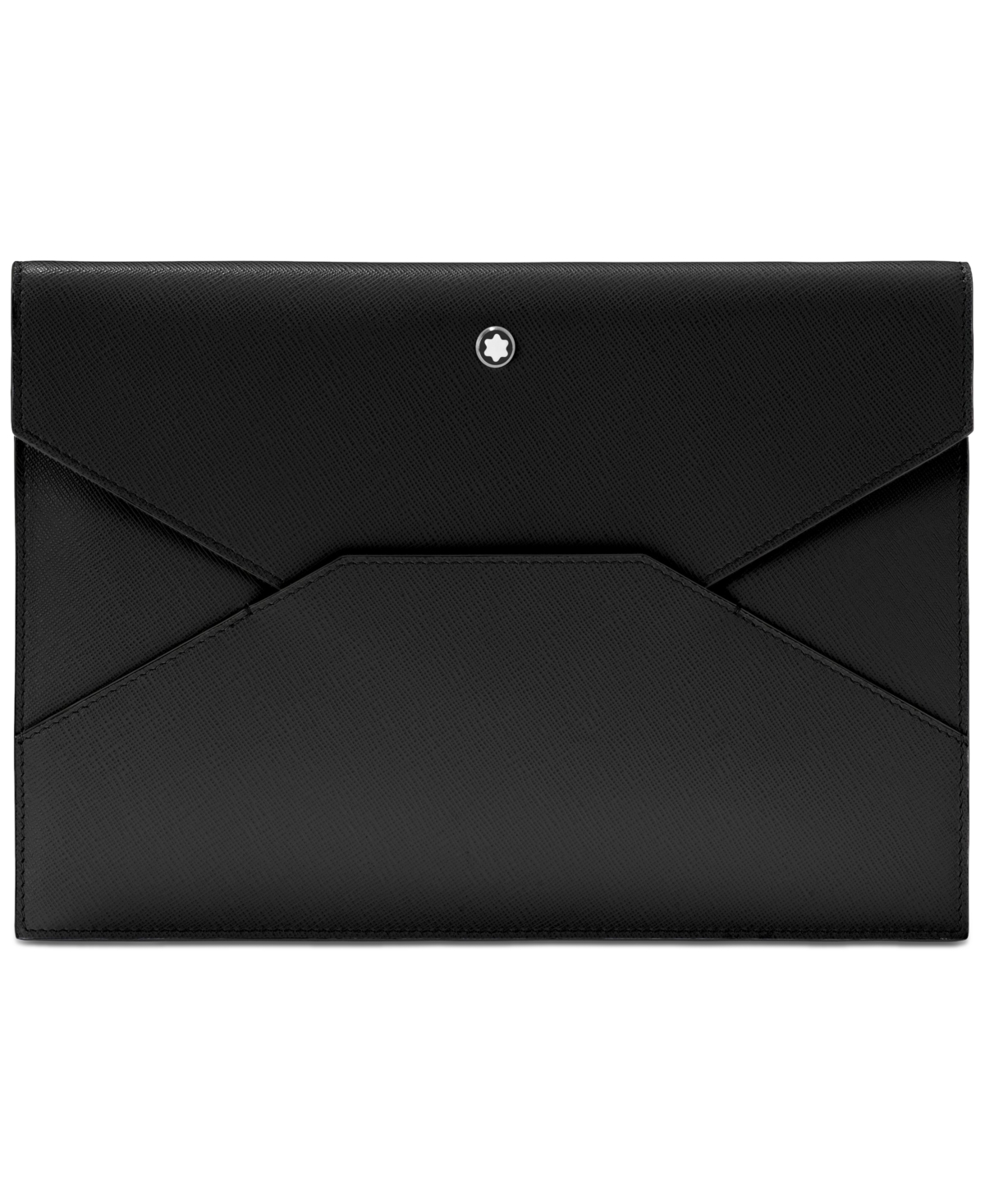 Montblanc Sartorial Leather Envelope Pouch In Black