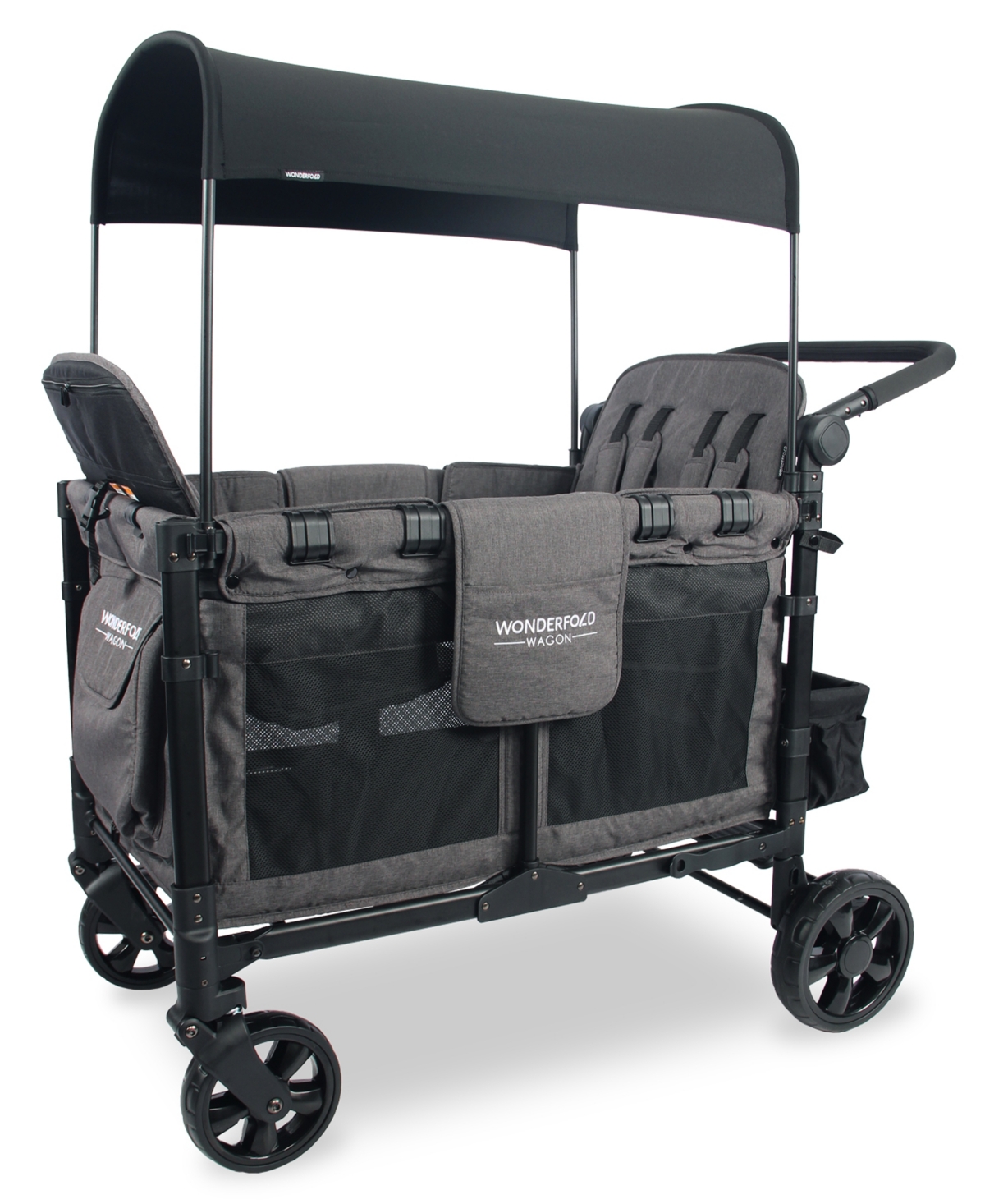 Shop Wonderfold Wagon W4 Elite Front Zippered Quad Stroller Wagon In Charcoal Gray