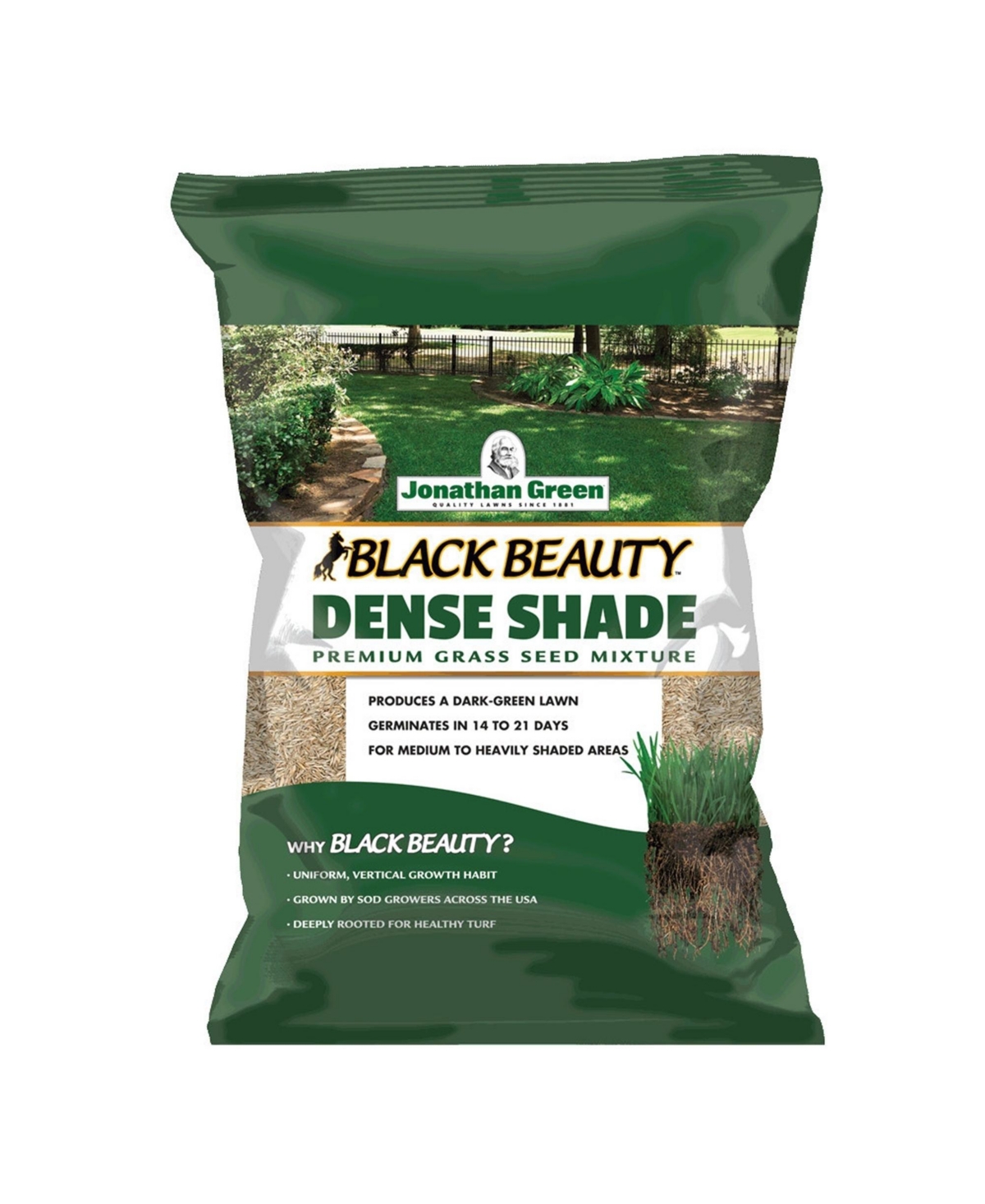 Black Beauty Dense Shade Grass Seed Mix, 25lb bag - Brown