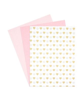 Sparkle and Bash 60 Sheets Pink & White Tissue Paper for Gift Wrapping Bags, Metallic Bulk Set