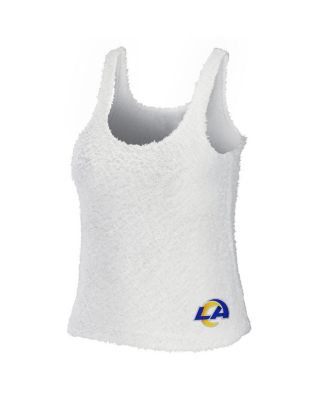 Women's Cream Los Angeles Rams Cozy Scoop Neck Tank Top Pants Sleep Set