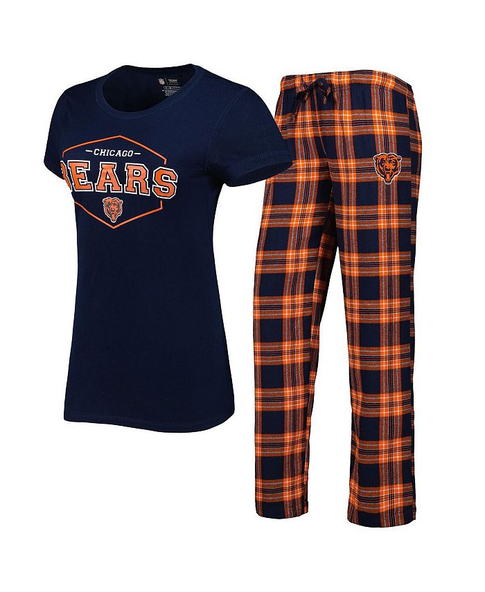Concepts Sport Women s Navy Orange Chicago Bears Badge T shirt