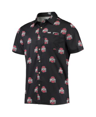 Men's Black Ohio State Buckeyes Super Slack Tide Omni-Shade Button-Up Shirt