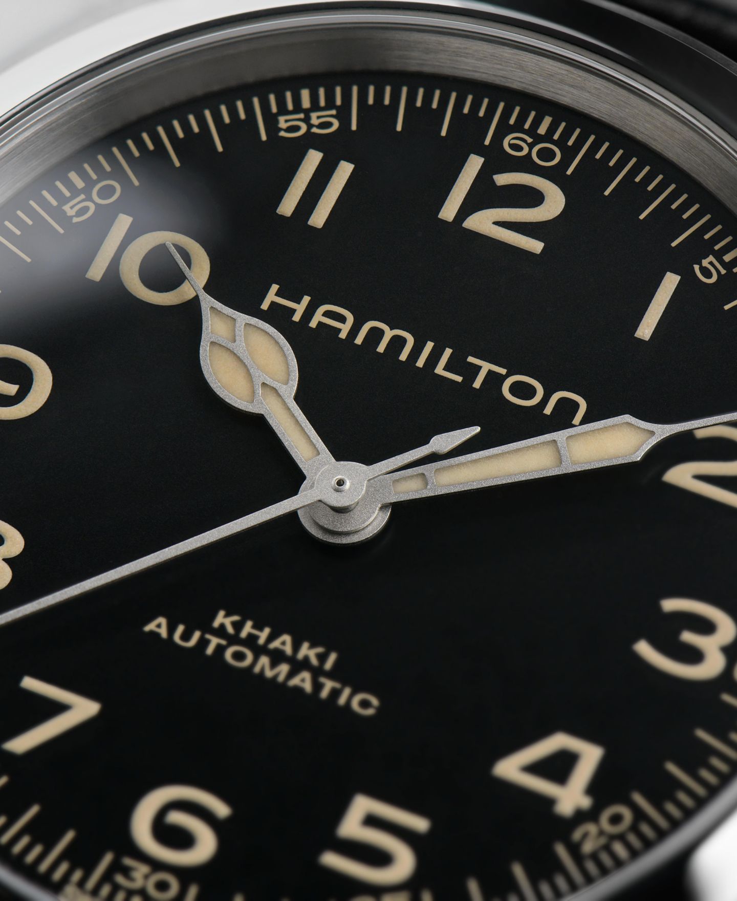 Мужские часы Hamilton Swiss Automatic Khaki Field Murph Black Leather Strap Watch 38mm — фото 4