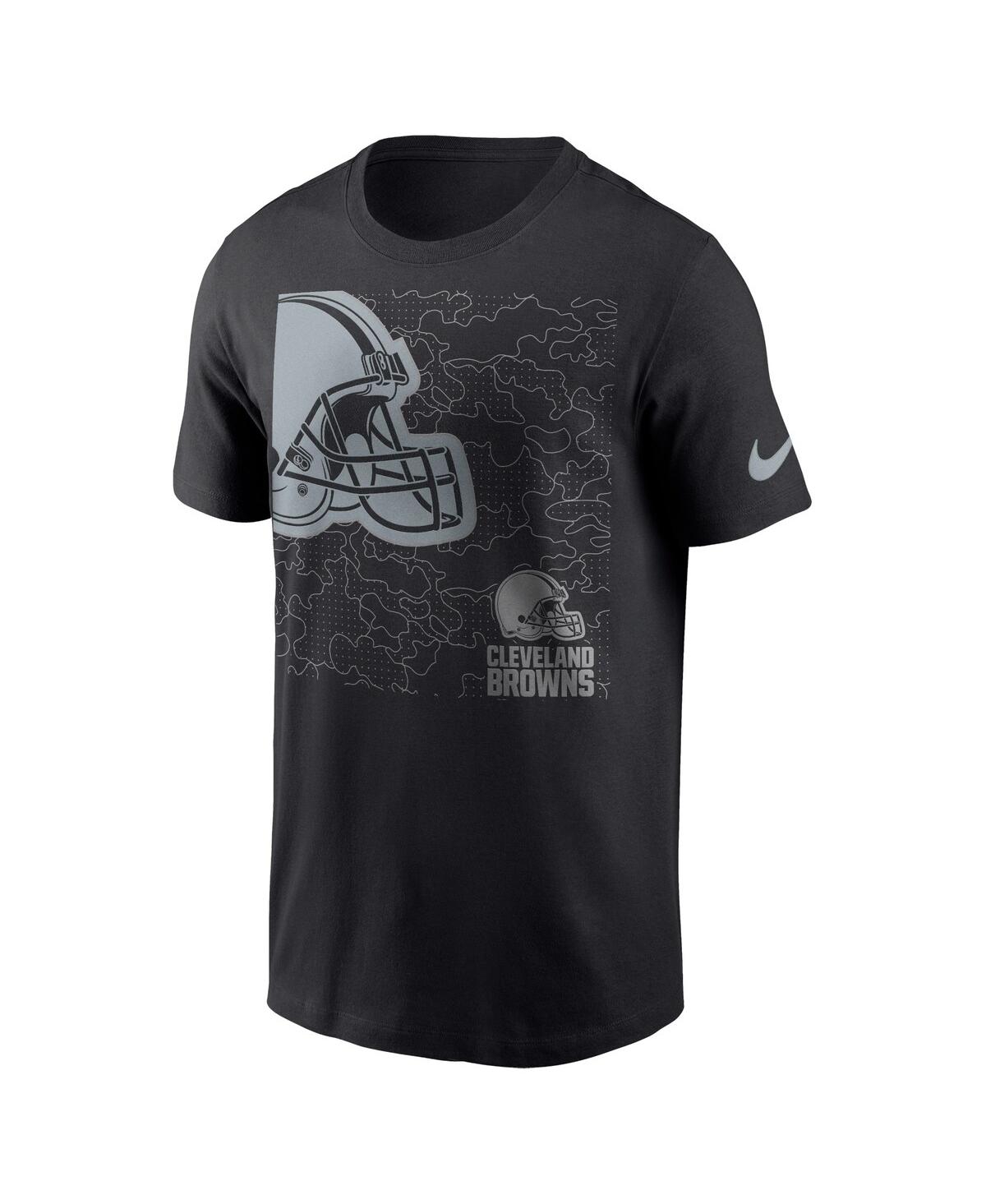 Shop Nike Men's  Black Cleveland Browns Rflctv T-shirt