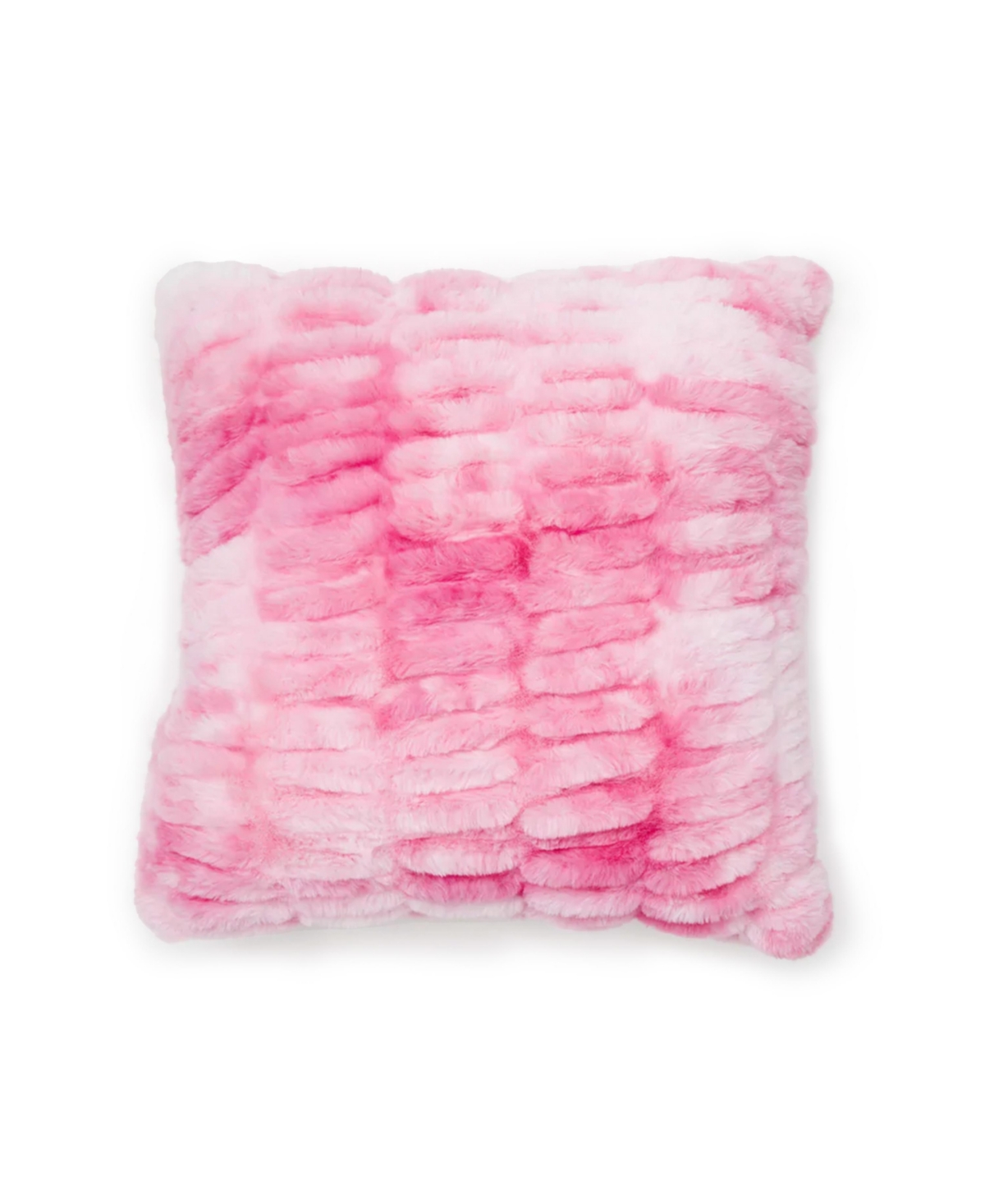 Dormify Leah Tie Dye Faux Fur Pillow, 20" X 20", Ultra-cute Styles To Personalize Your Room In Leah Hot Pink