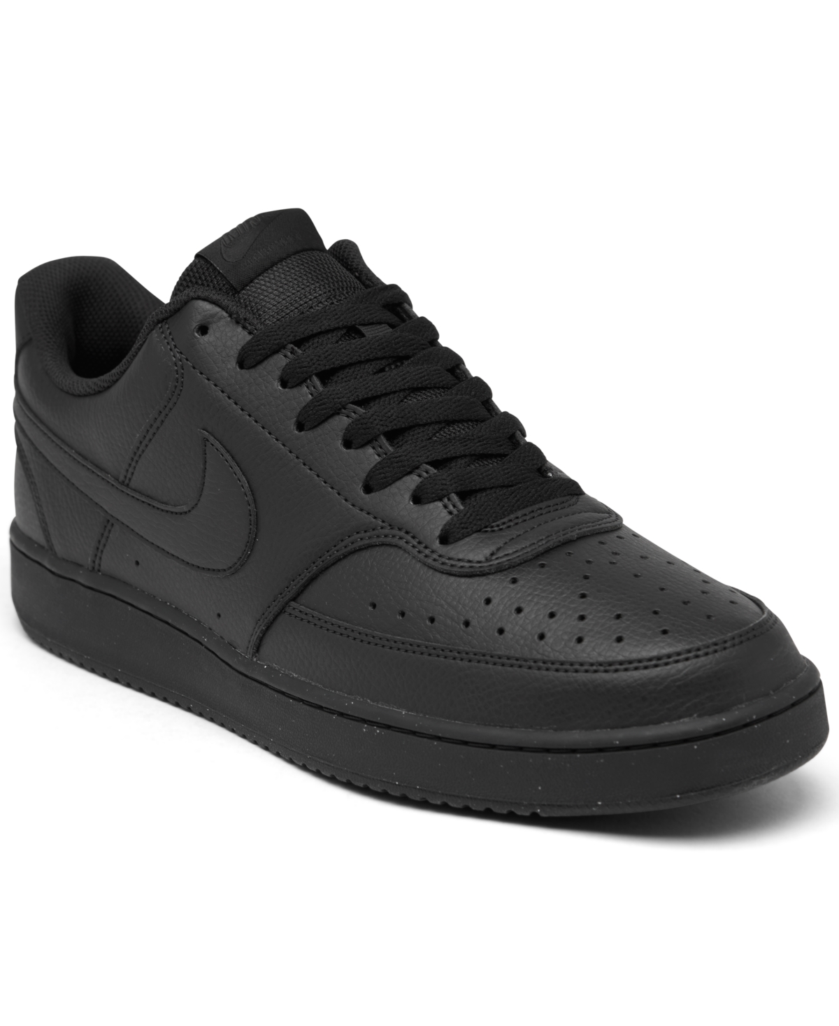 Shop Nike Men's Court Vision Low Next Nature Casual Sneakers From Finish Line In Black