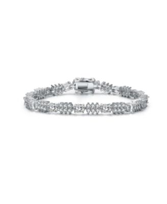 Sterling Colored Cubic Zirconia Tennis Bracelet