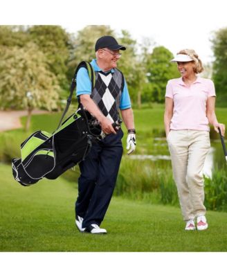 Golf Stand Cart Bag Club w/6 Way Divider Carry Organizer