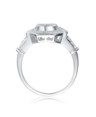 Sterling Silver Clear Cubic Zirconia Solitairie Ring